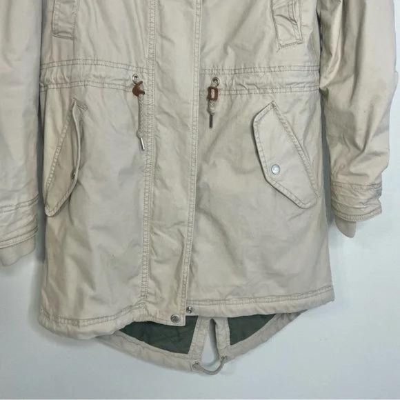 Timberland Mt. Kelsey Parka Shearling Lined Fleece Coat Taupe - Picture 2 of 14